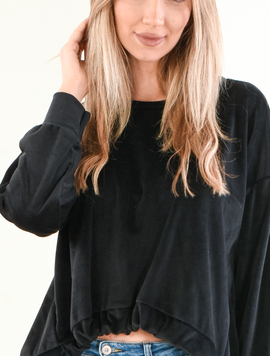 Hanorac Dama SimpleVelvet Negru